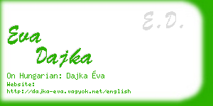 eva dajka business card